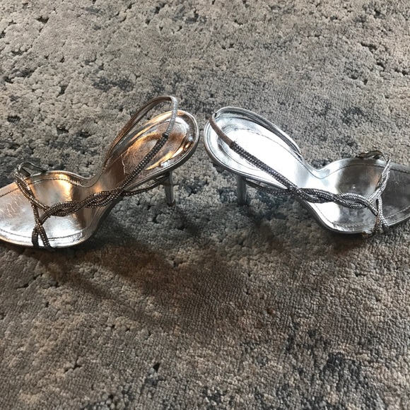 Rene Caovilla iconic silver and diamanté-encrusted HH sandals 38 - well loved - Picture 2 of 8